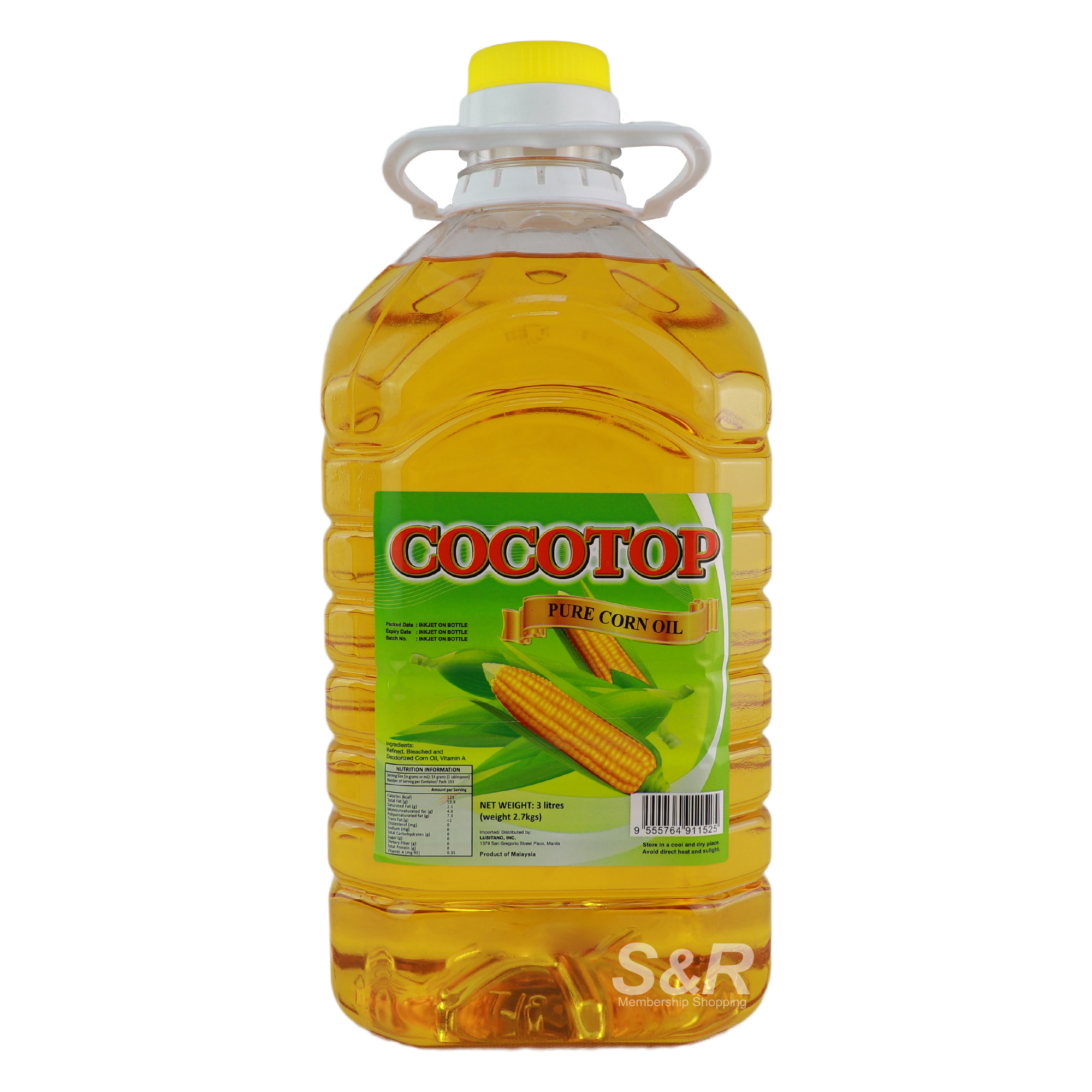 Cocotop Pure Corn Oil 3L